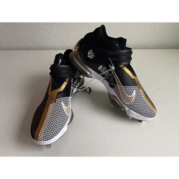 Nike Force Zoom Trout 7 Baseball Cleats Black Gold White CI3134-012 Size 13.5 - Picture 1 of 8